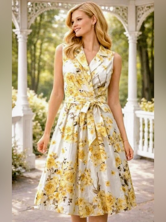 Jessica Howard Dresses & Skirts - Jessica Howard Dress in Yellow Floral Print